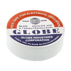 Globe Elektrik Bandı 13 mm X1 9mm x 10YDS Beyaz