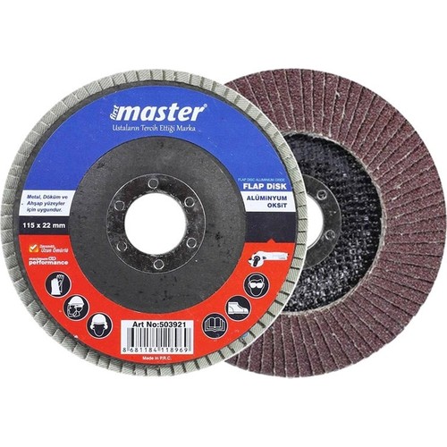 Master Flap Disk Zımpara Alüminyum Oksit 115 mm 80 Kum (10 Adet)