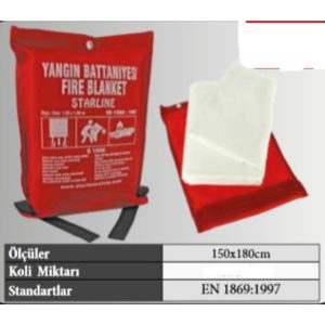 Yangın Battaniyesi Starlıne 150x180 Cm