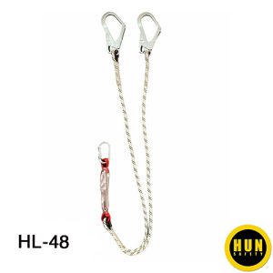 Şok Emicili Çelik Kanca Karabinalı Çift Bacaklı Lanyard HL-48