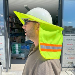 Baret Güneşliği - Baş Boyun Güneş Koruma - Yeşil Renk