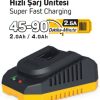 SGS5499 Hızlı Şarj Ünitesi - 45 Dakika 2.0 Ah - 90 Dakika 4.0 Ah
